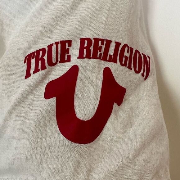 True Religion Medium Short Sleeve T-Shirt With Iconic Sleeve Logo - Picture 4 of 6